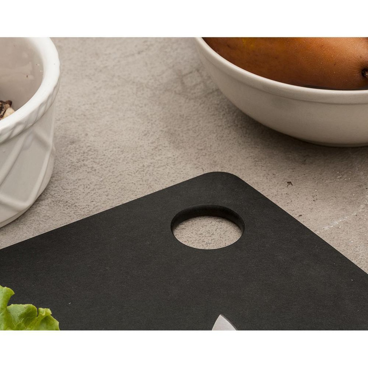 エピキュリアン カッティングボード 木製 まな板 おしゃれ 食洗機対応 epicurean LLサイズ ブラック ナチュラル 黒