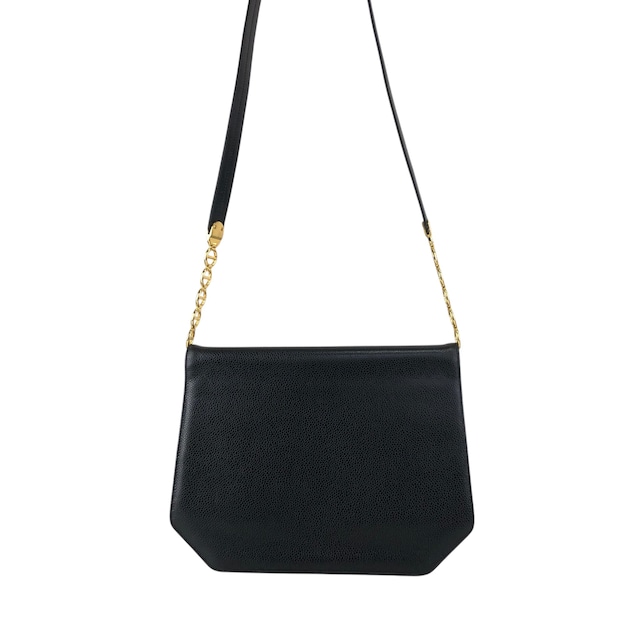 Christian Dior クリスチャン ディオール ショルダーバッグ ブラック CDロゴ レザー チェーン vintage ヴィンテージ オールド n5ndi6