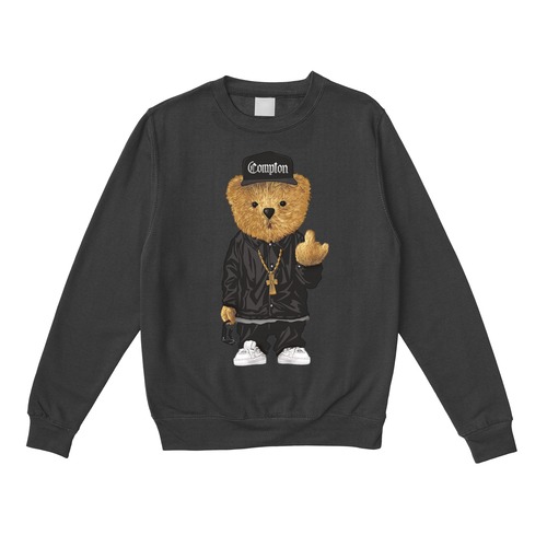 Compton Bear.Crewneck sweat (black/white)