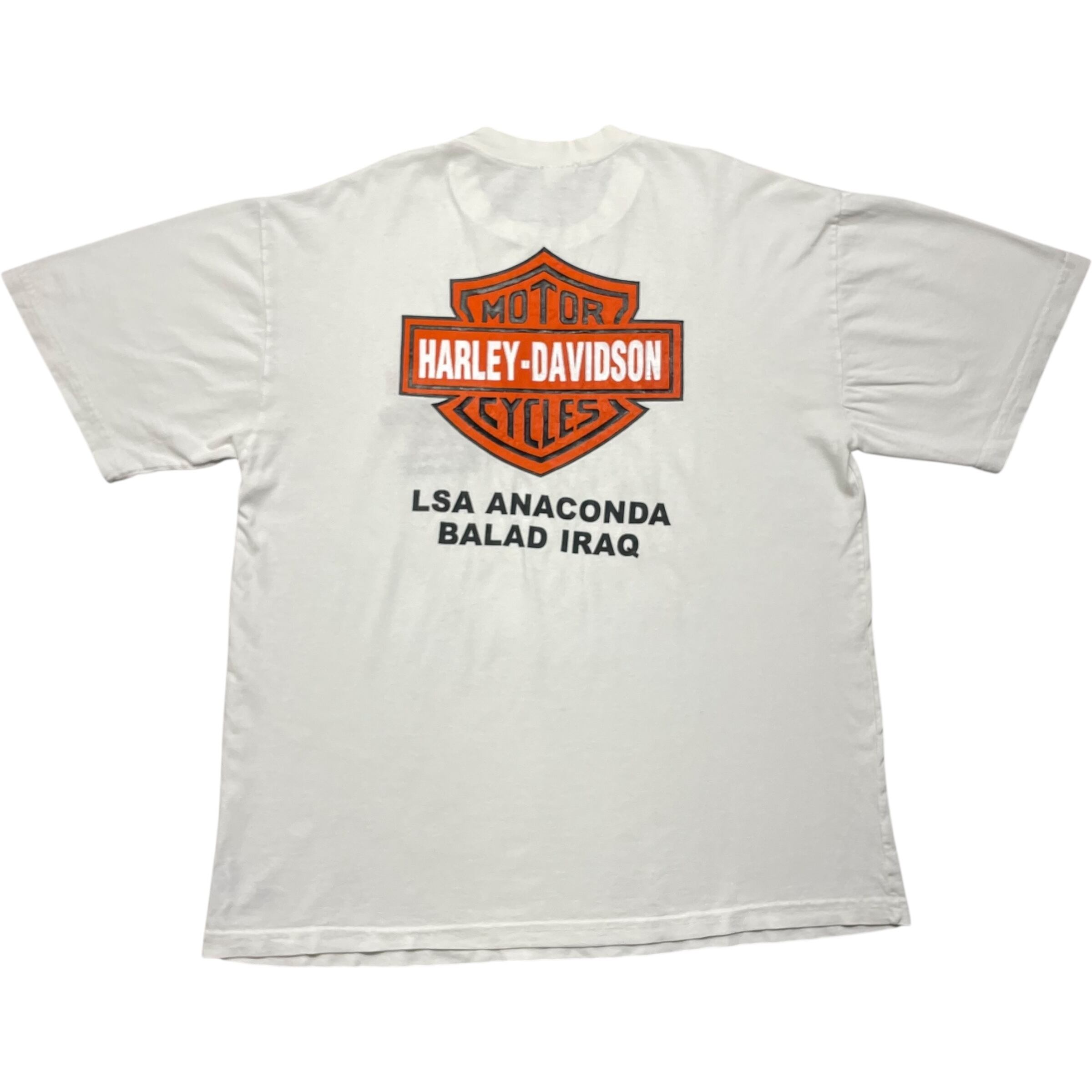 《XL》 Harley-Davidson ハーレーダビッドソン Tシャツ イーグル ロゴプリント ホワイト no.8181