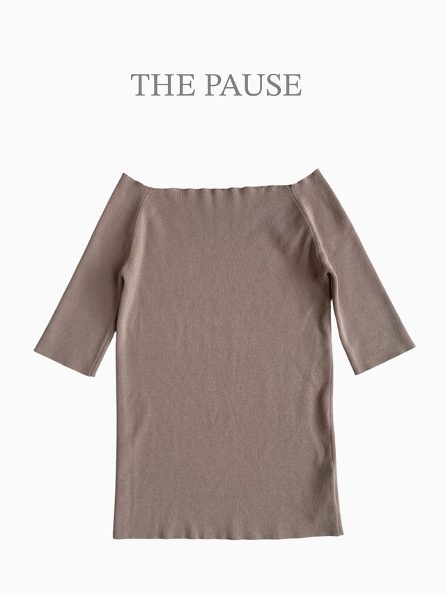 THE PAUSE / ザポーズ オフショルハーフスリーブプルオーバー