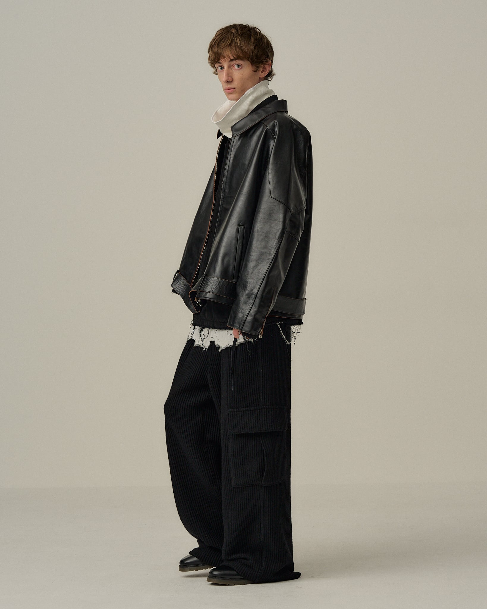 ANCELLM WOOL CORDUROY CARGO SLACKS 1サイズ WOOL CORDUROY CARGO SLACKS(SAND) – ANCELLM