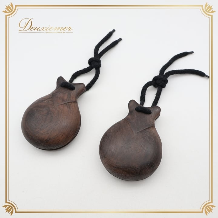 フラメンコ パリージョ カスタネット HERNANDEZ ブラック系 黒 小物