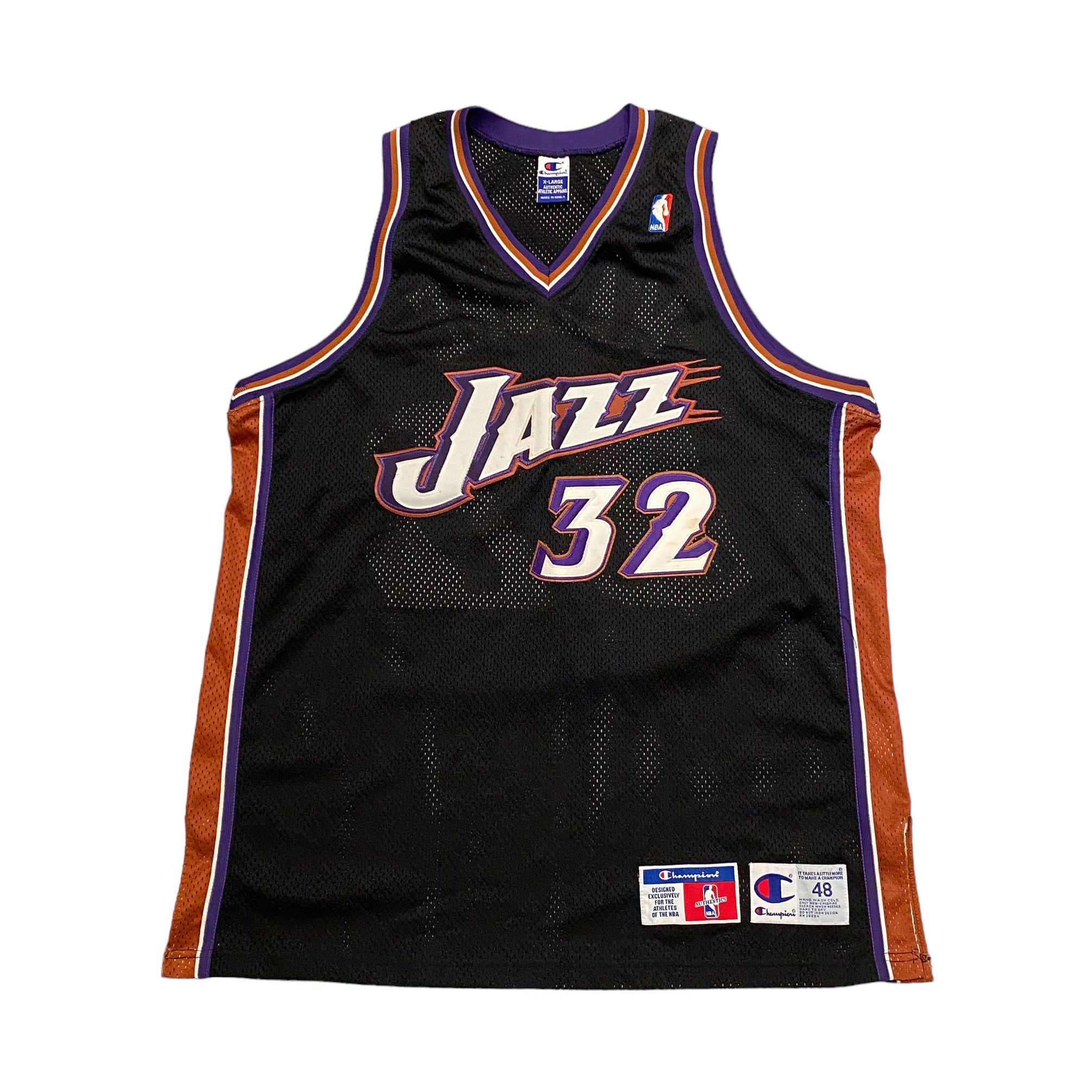 's Champion NBA Utah Jazz "KARL MALONE" Game Shirt XL