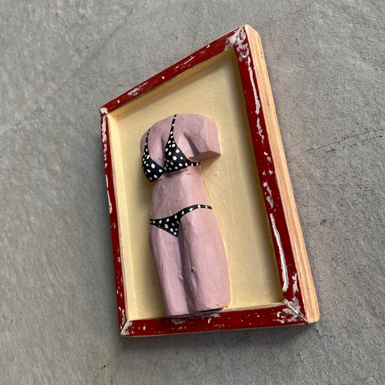 フォークアート OA 壁掛け 額縁 ビキニ