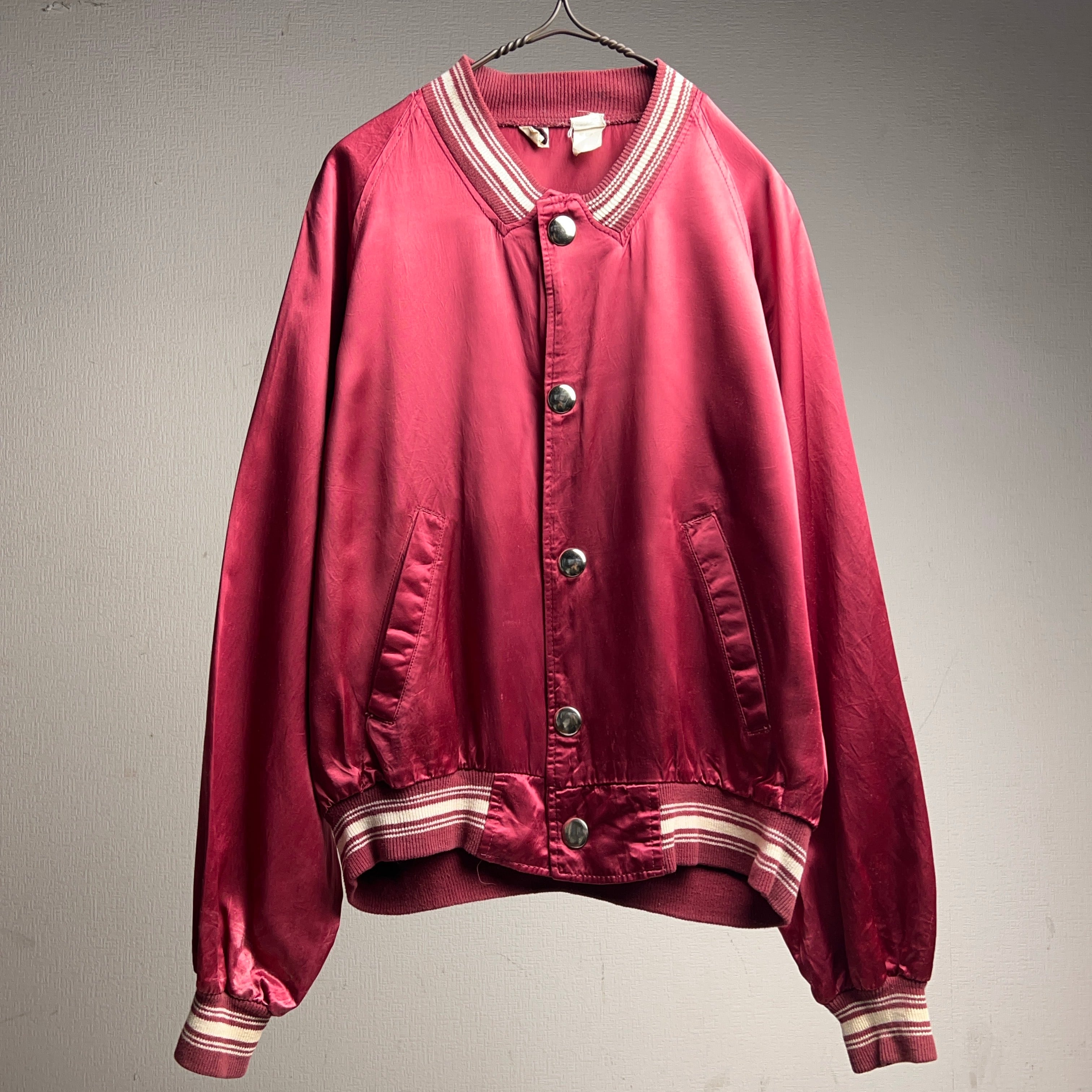 1960's SATIN STADIUM JACKET 60年代 サテン スタジャン リブ