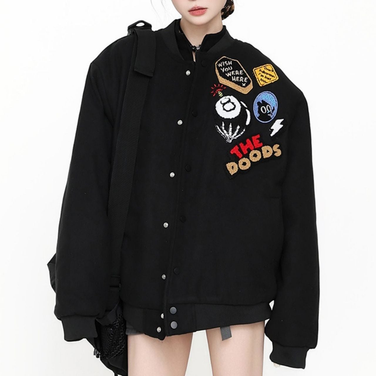 ワッペングラフィックオーバーブルゾン 2col R00775