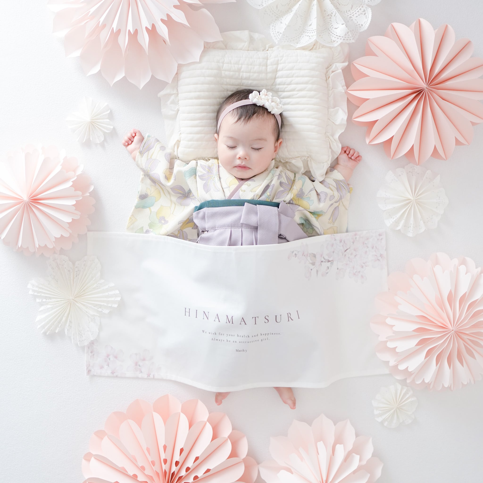 T016 【 Hinamatsuri Tapestry Type-B 】ひなまつりタペストリー 桜