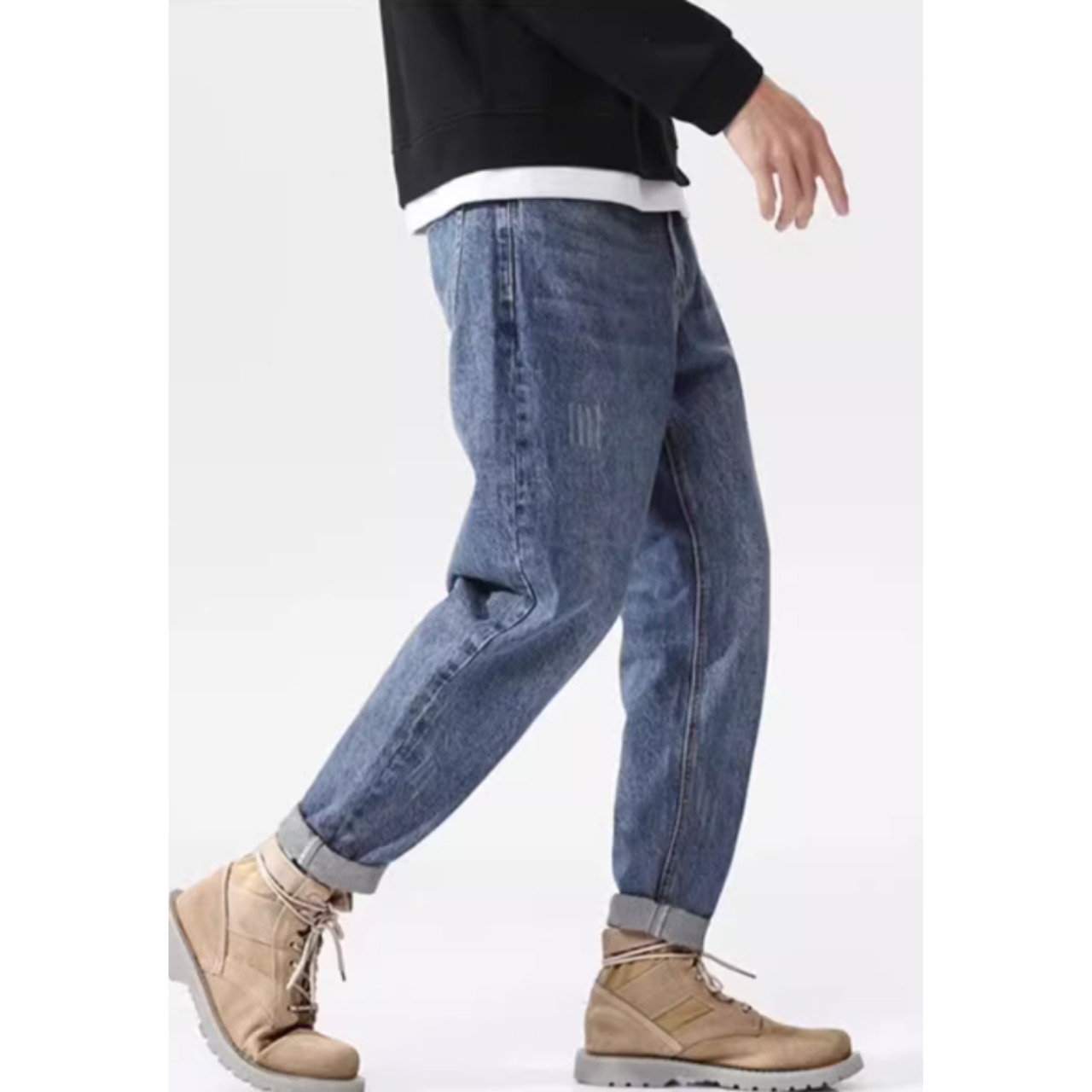 テーパードシルエット デニムパンツ af0215