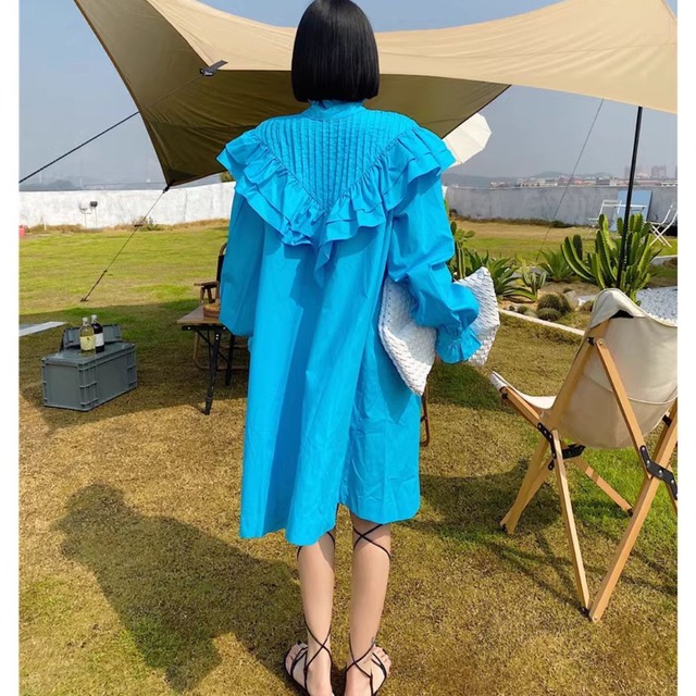 temperament fungus ruffle dress <2colors>