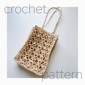 [Pattern] パブコーン編みとメッシュのハンドバッグ