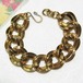 幅広メタルチェーンブレスレット　ヴィンテージアクセサリーのセール通販　10968BR