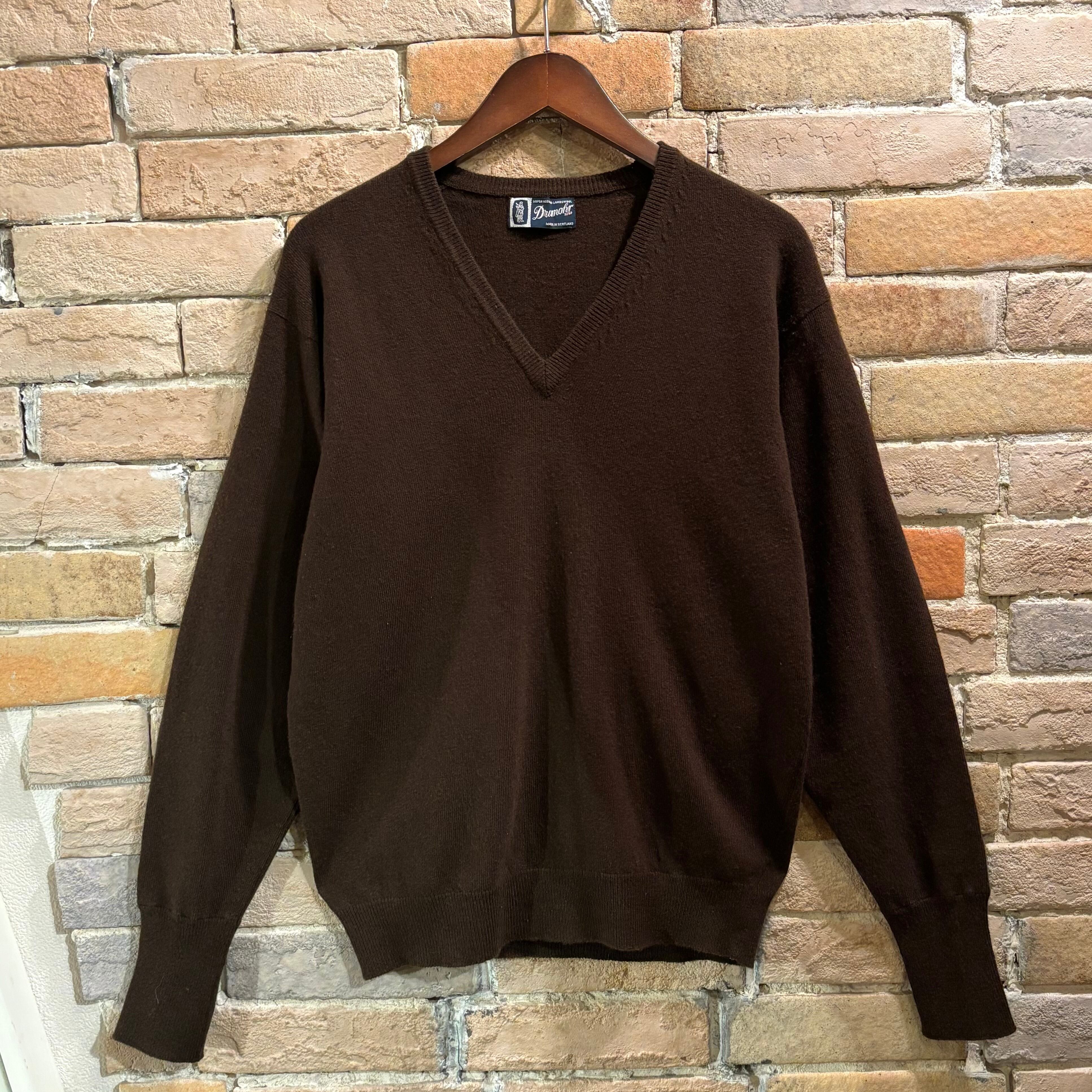 Ballantyne サイズ40 2plyカシミヤ Vネックネックニット イエロー