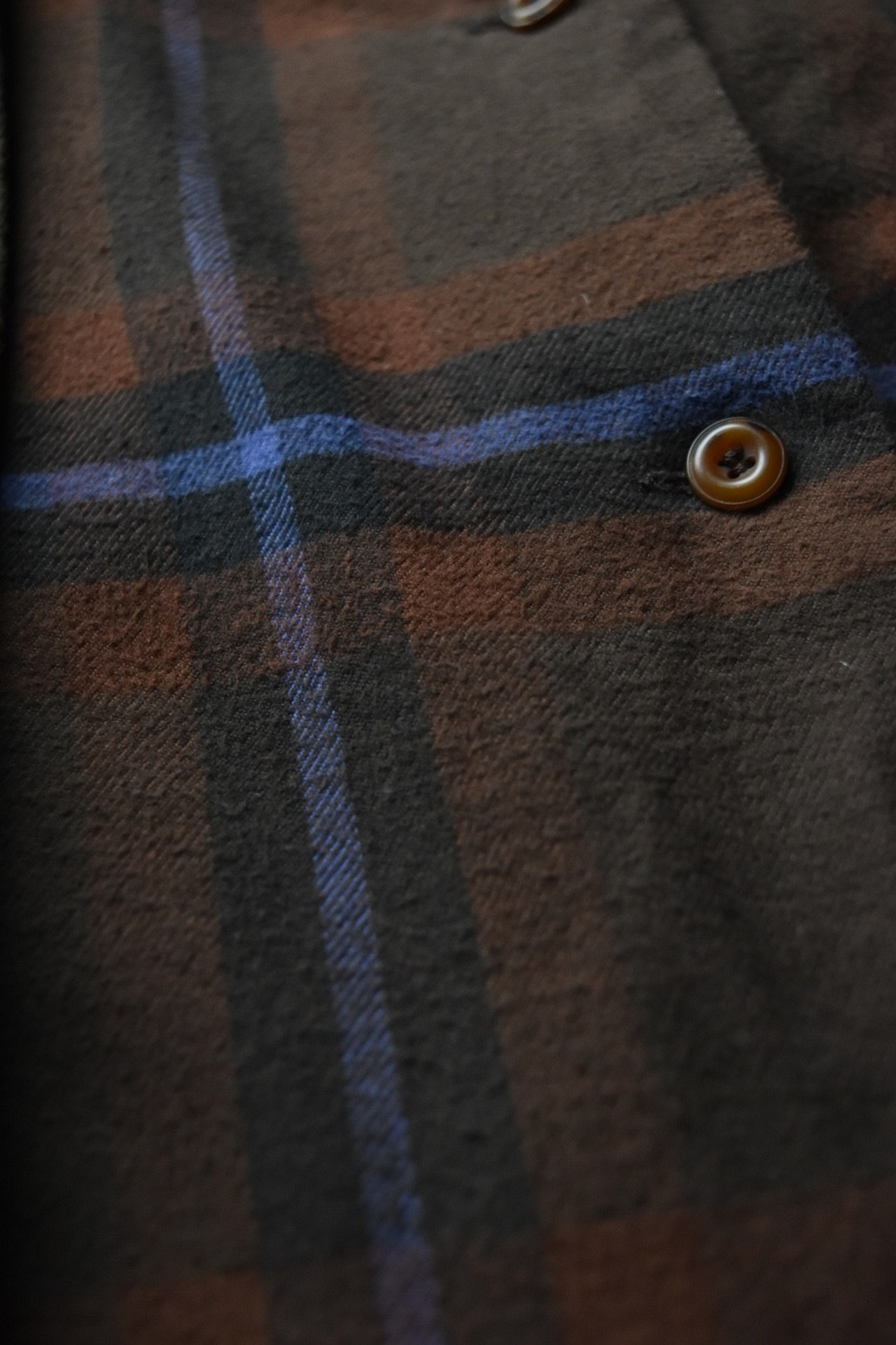 “ISSEY MIYAKE” 80s blown big plaid shirt