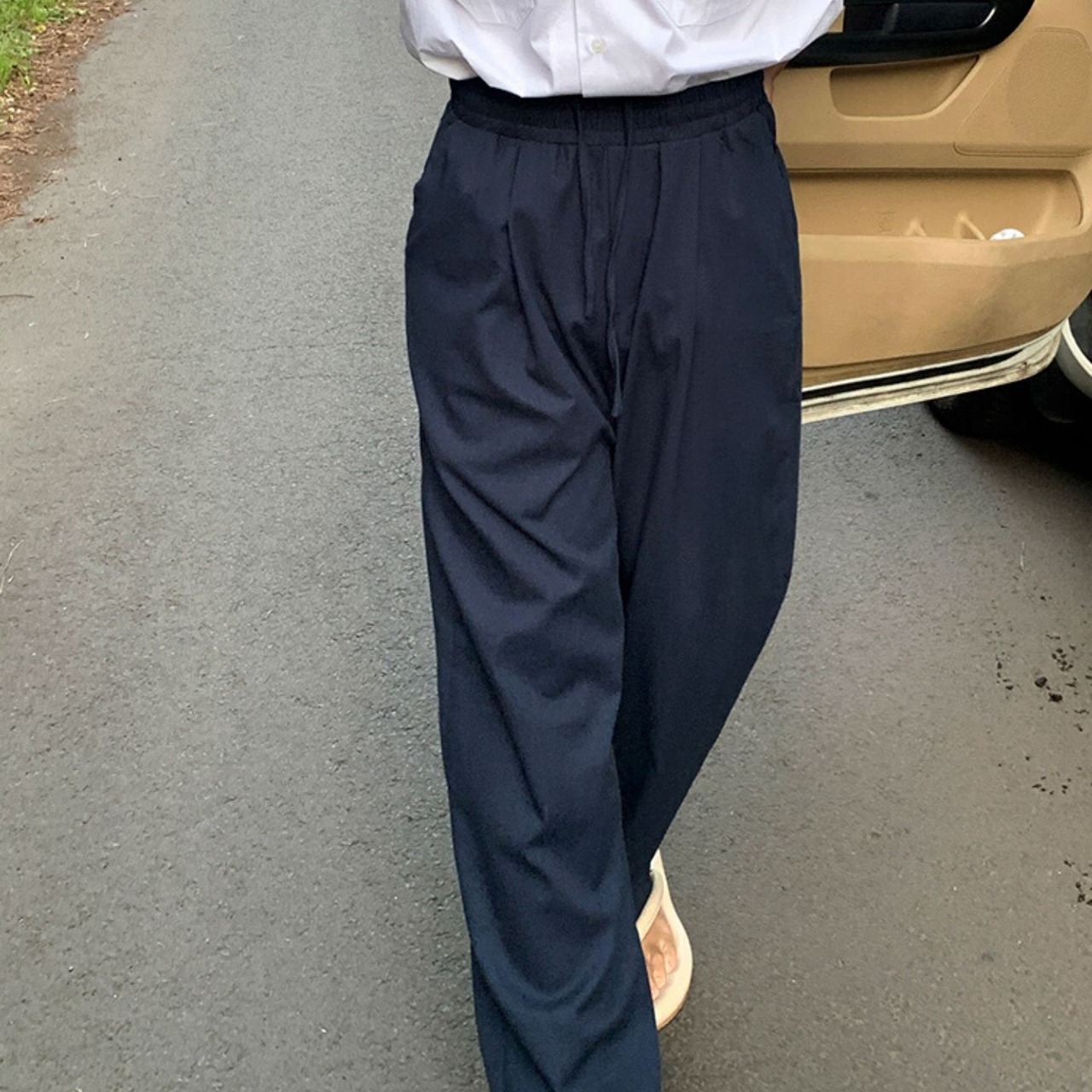 ルーズリネンワイドパンツ　MT0080429