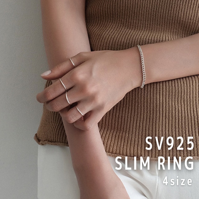 シンプル 細 スリム リング 指輪 シルバー925製 幅1mm 13号 15号 17号 19号 重ね付けにも SILVER レディース メンズ ペア  アクセサリー