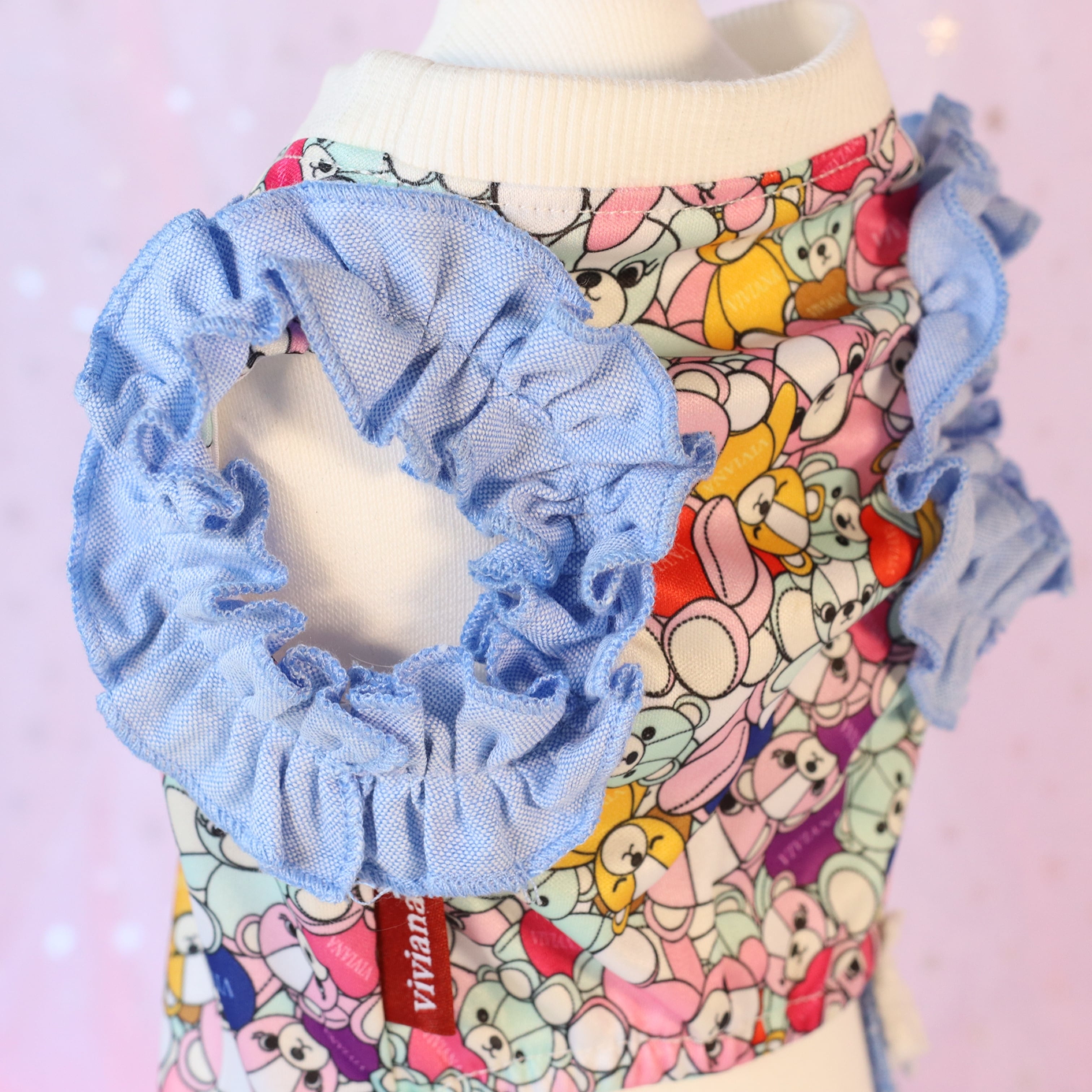 ハンドメイド♡♡くまちゃんフリルツイン バイカラー グリーン ころりんくまさん│GENI[ジェニ]公式オンラインショップ