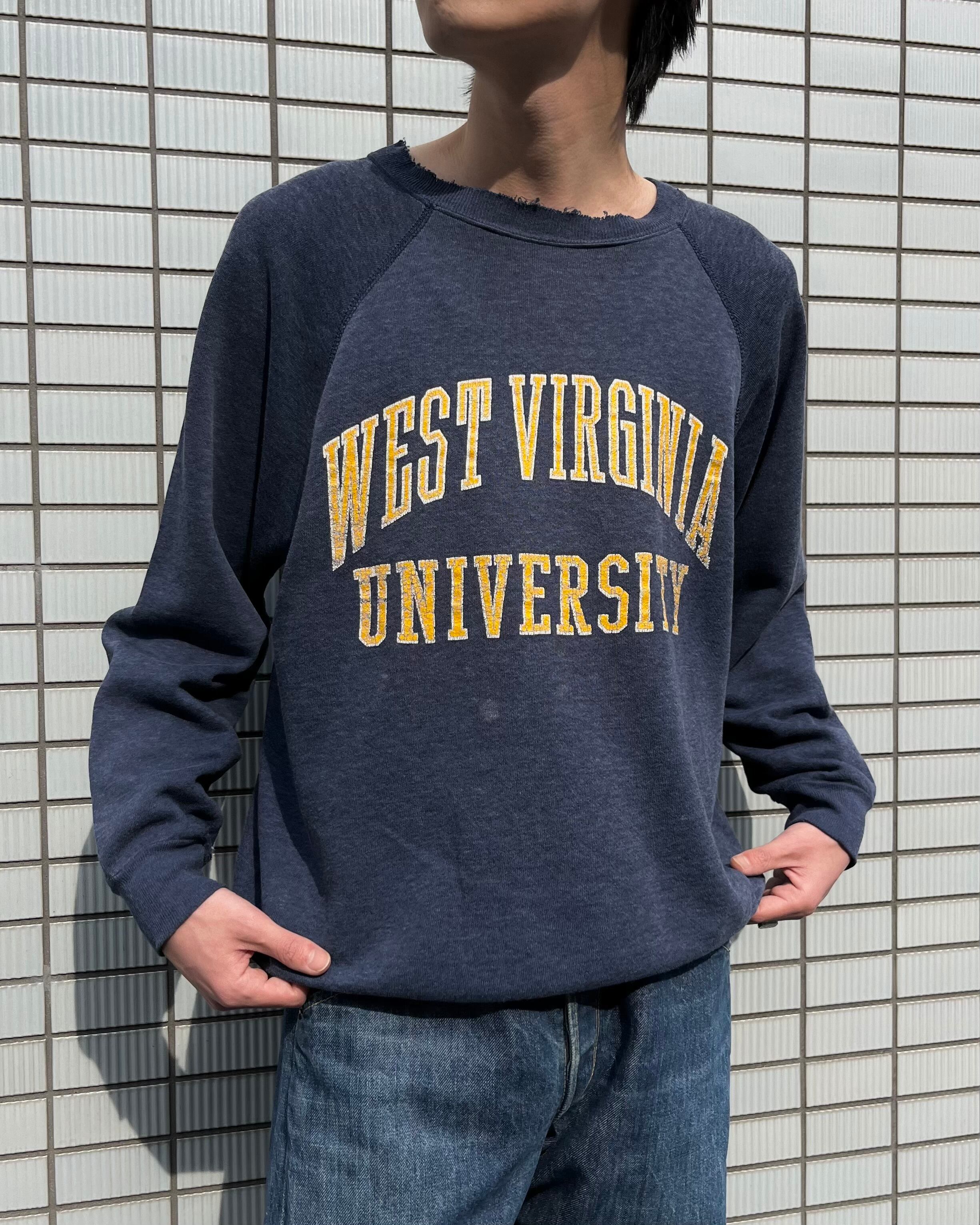 70s Velva Sheen College Print Sweat Shirt USA製