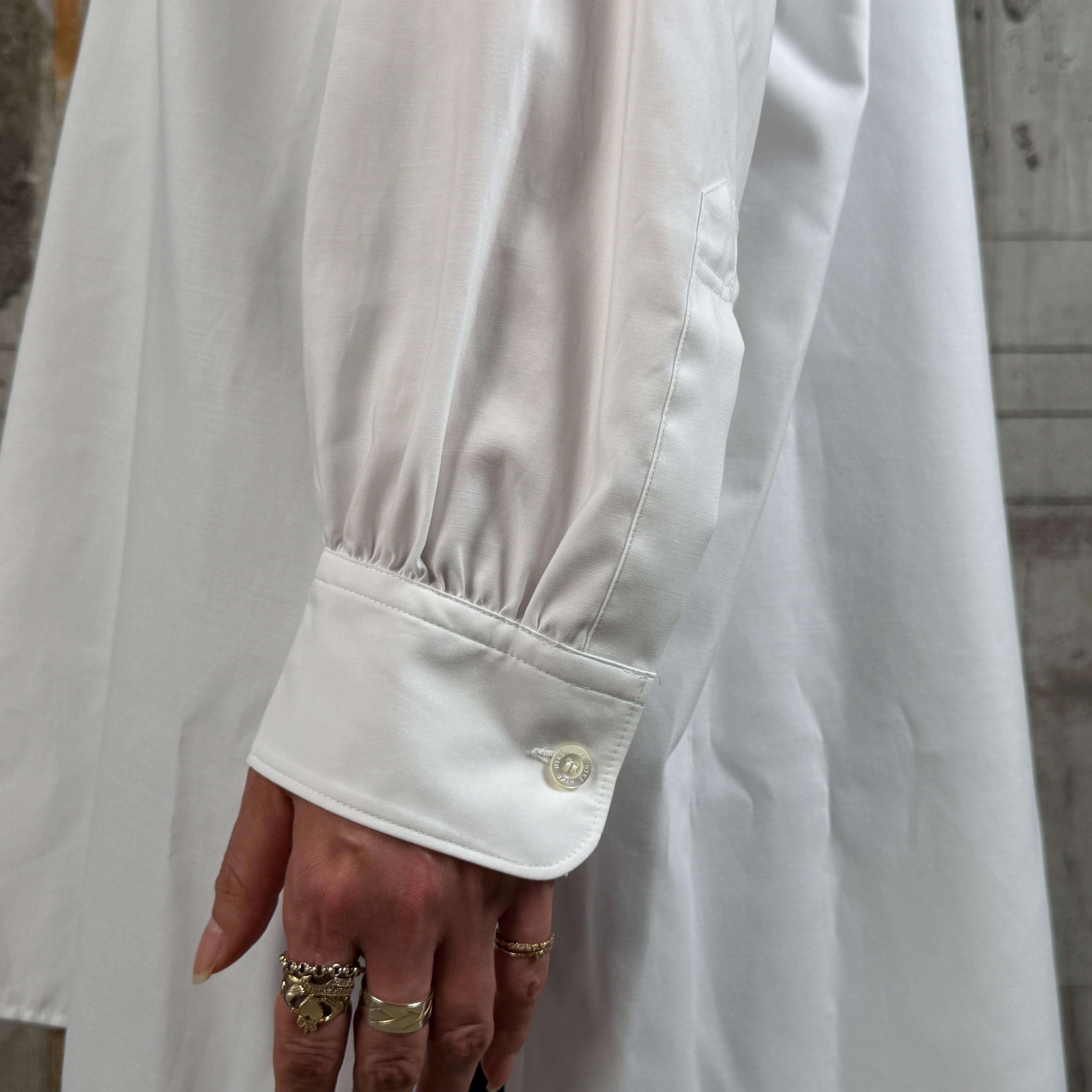HYKE【ハイク】 BROAD LONG SHIRT (16261) / WHITE | glamour online