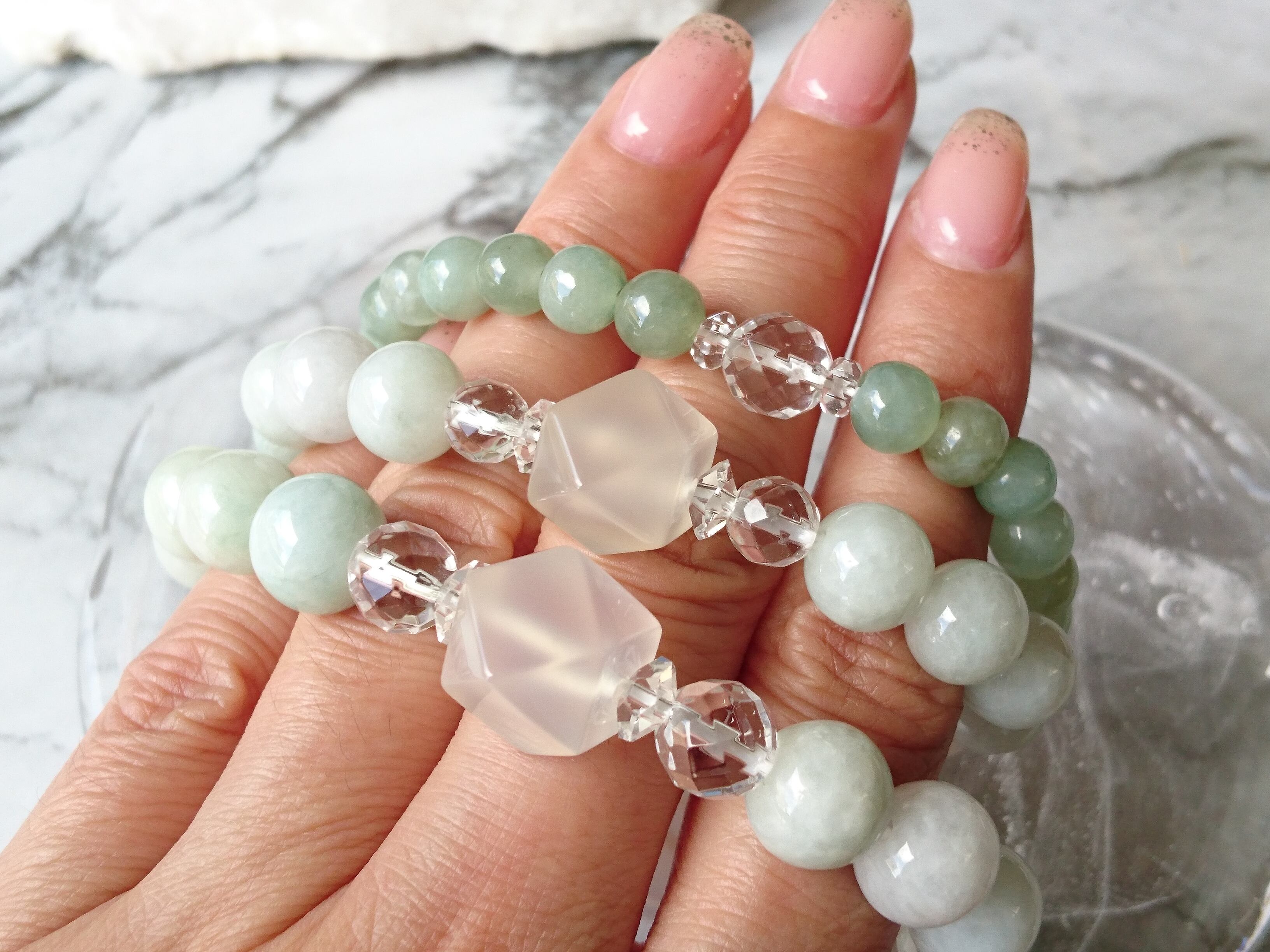 ✨双龍神天珠✨宝珠✨アクアマリン✨ブレスレット 【公式通販】