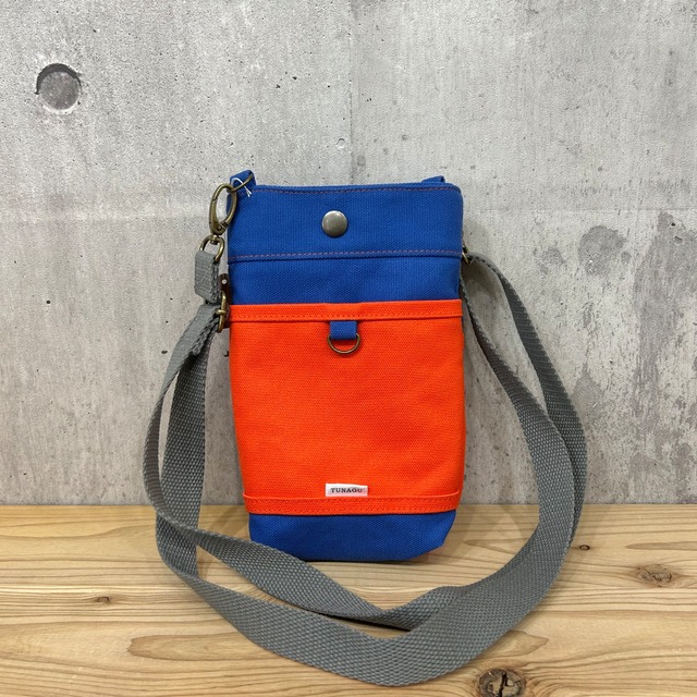 【選べる紐付 】 -＊ Pochette Shoulder Bag ＊-【インディゴ×スカーレット】