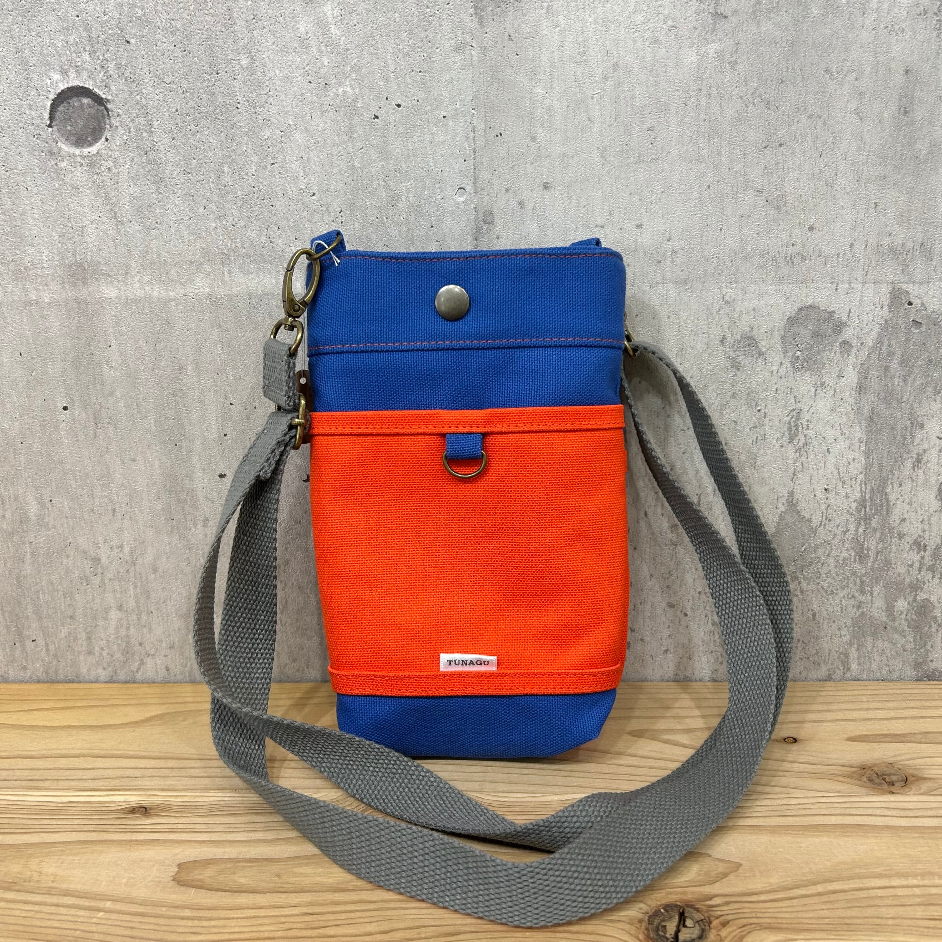【選べる紐付 】 -* Pochette Shoulder Bag *-【インディゴ×スカーレット】