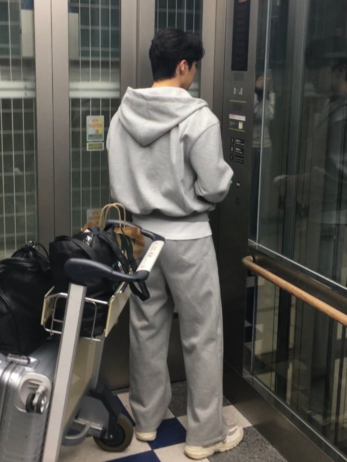 SET】Cropped Sweat Hoodie & Cut-Out Drawstring Pants (2color) | 1AM