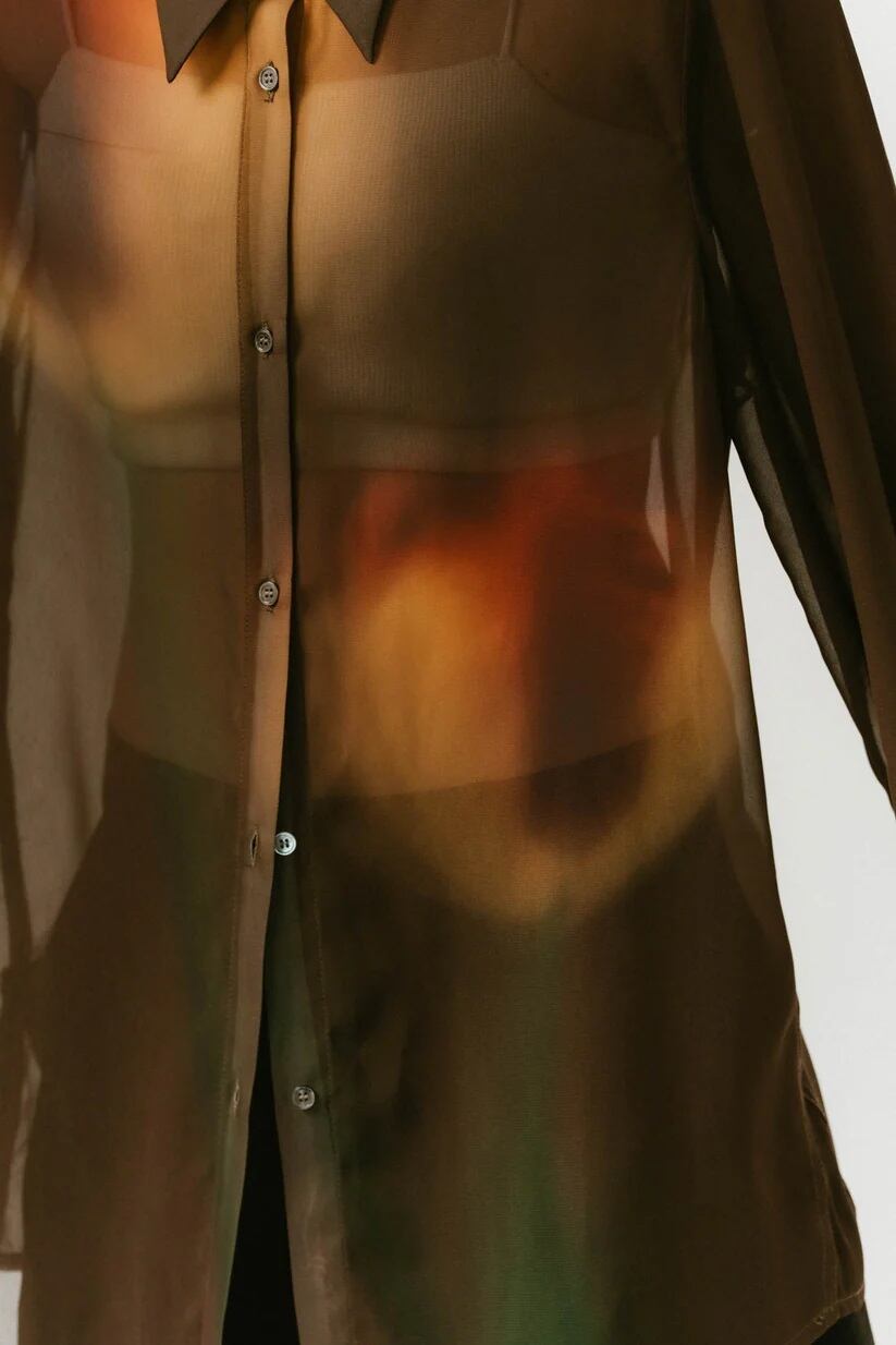 KnuthMarf(クヌースマーフ) flower print sheer shirt(unisex