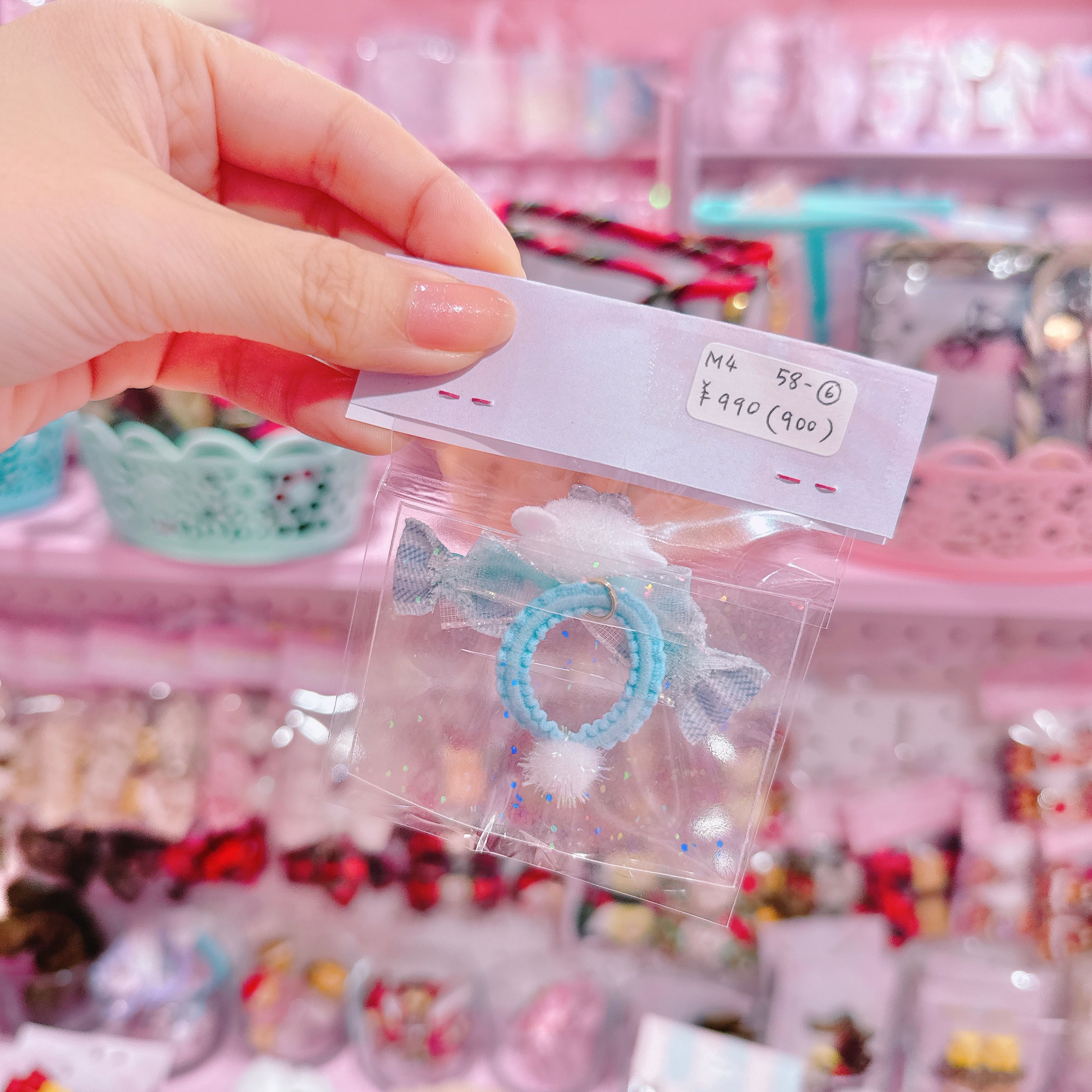 【M4】58-6くまマスコットミニヘアゴム