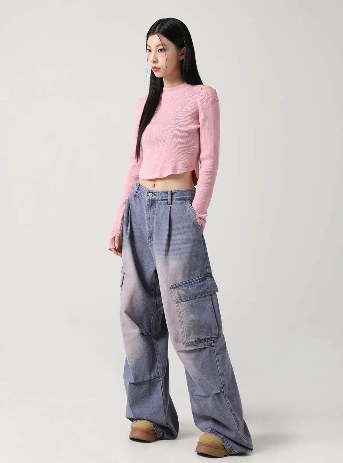 【AVANDRESS】 Side Big Cargo Pants VINTAGE PINK ★男女兼用★ ☆ILLIT ミンジュ 着用！！【AVANDRESS】Side Big Cargo Pants