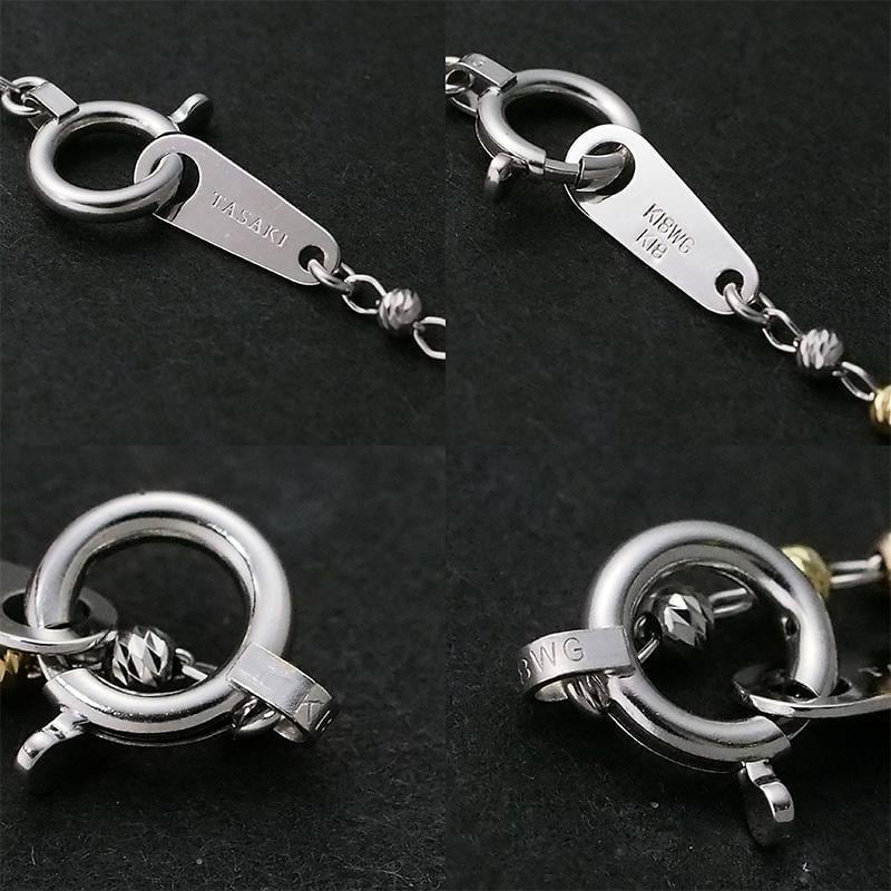 タサキ TASAKI K18YG/WG パール/6.8～7.6mm ステーション ネックレス