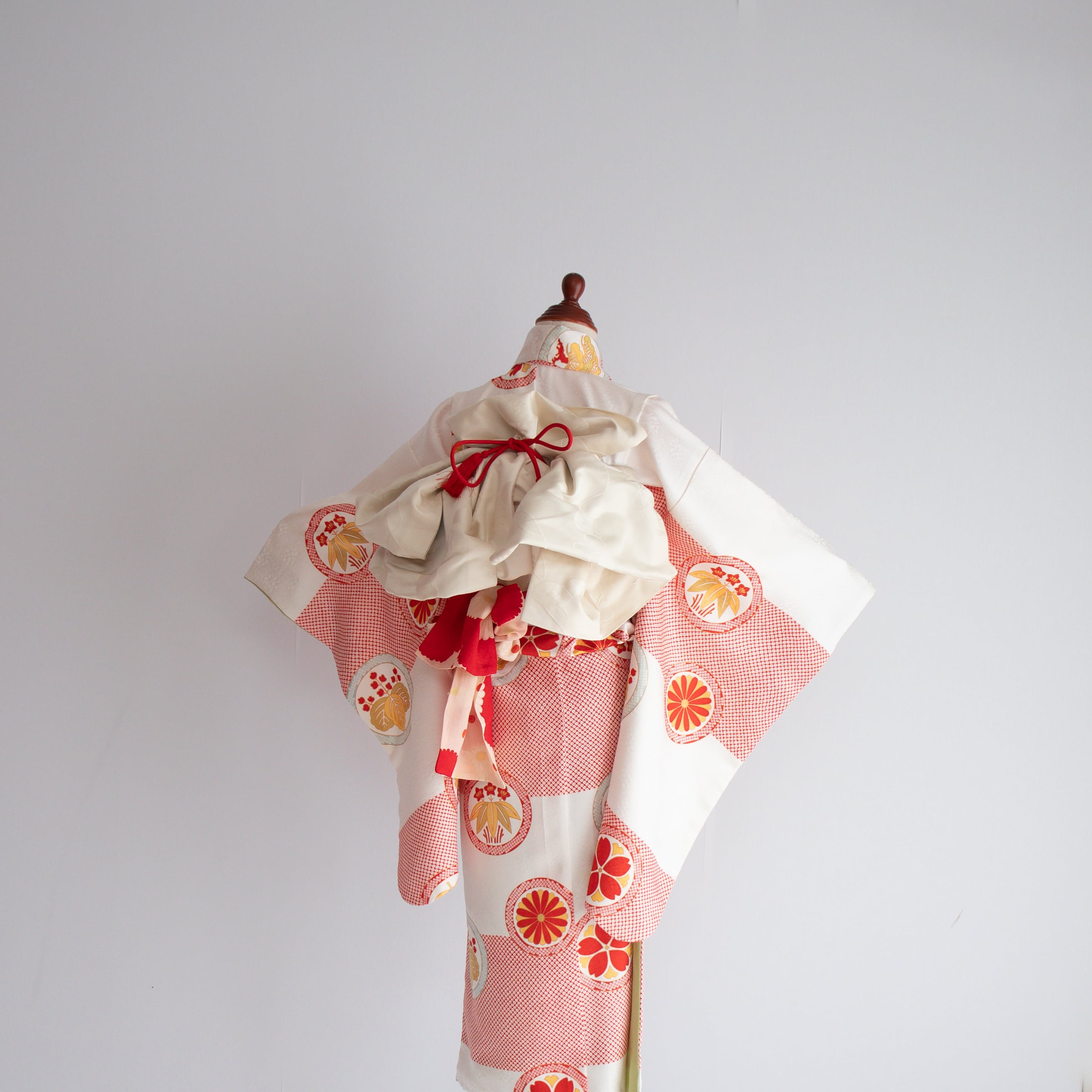 女の子帯style『鹿の子絞りと花紋』/S7002(対応身長目安 約118㎝〜130㎝)