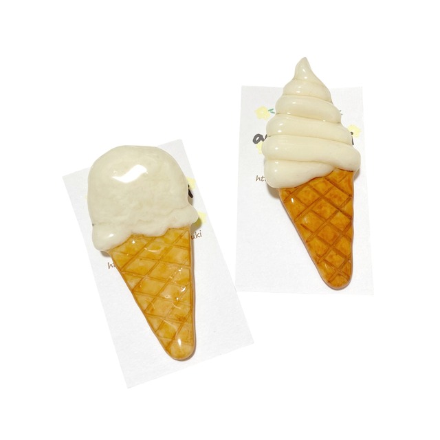 【ambleuki】アイスクリーム ブローチ