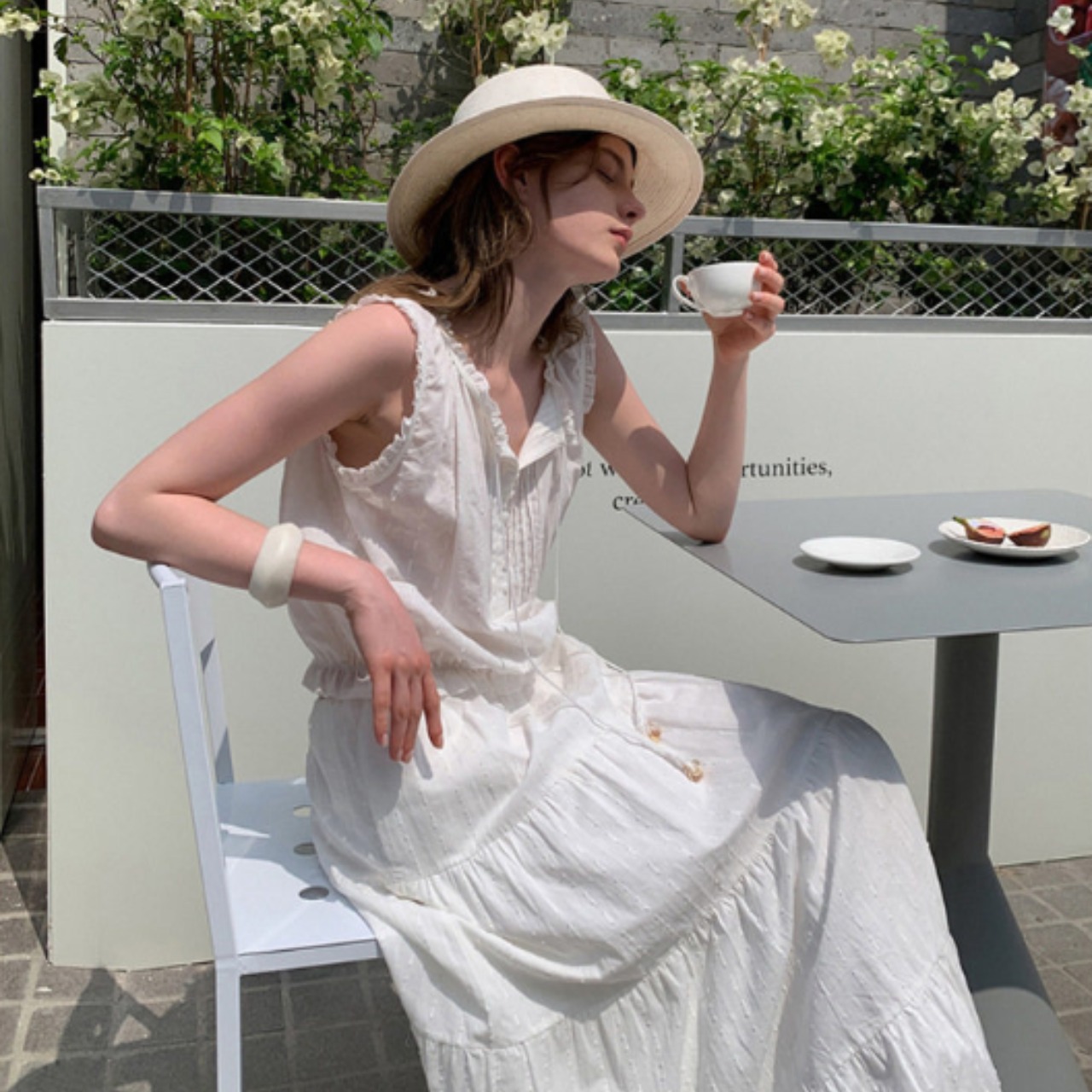 Flammé Pintuck Frill Blouse F0654