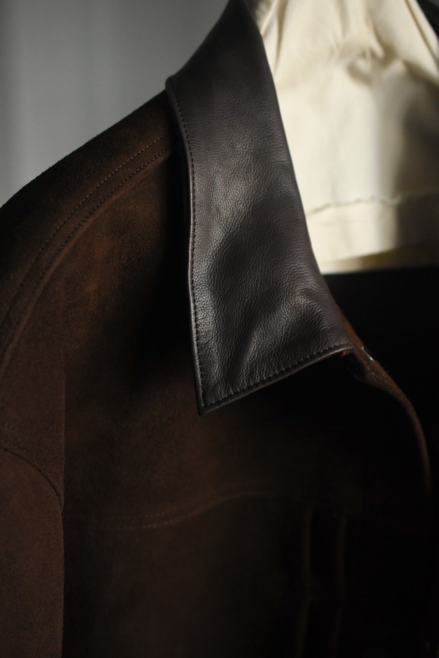 A.PRESSE / Vintage Suede Leather 1st Type Jacket (BROWN)