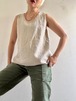 "Each Price Market" Vintage FLAX Linen Top