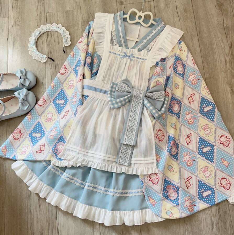 和ロリ♡全6カラー 和風ロリィタメイドセットアップ set25 