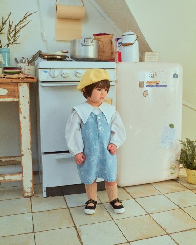 【取寄】oottbebe｜flip bear dress｜フリップベアワンピース｜XS-XL｜kids｜26 spring