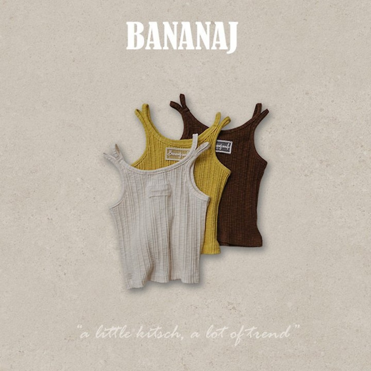 韓国子供服 / BANANA J / 26Autumn / ダブルストラップトップ / 秋服 / キッズ *XS~JS*