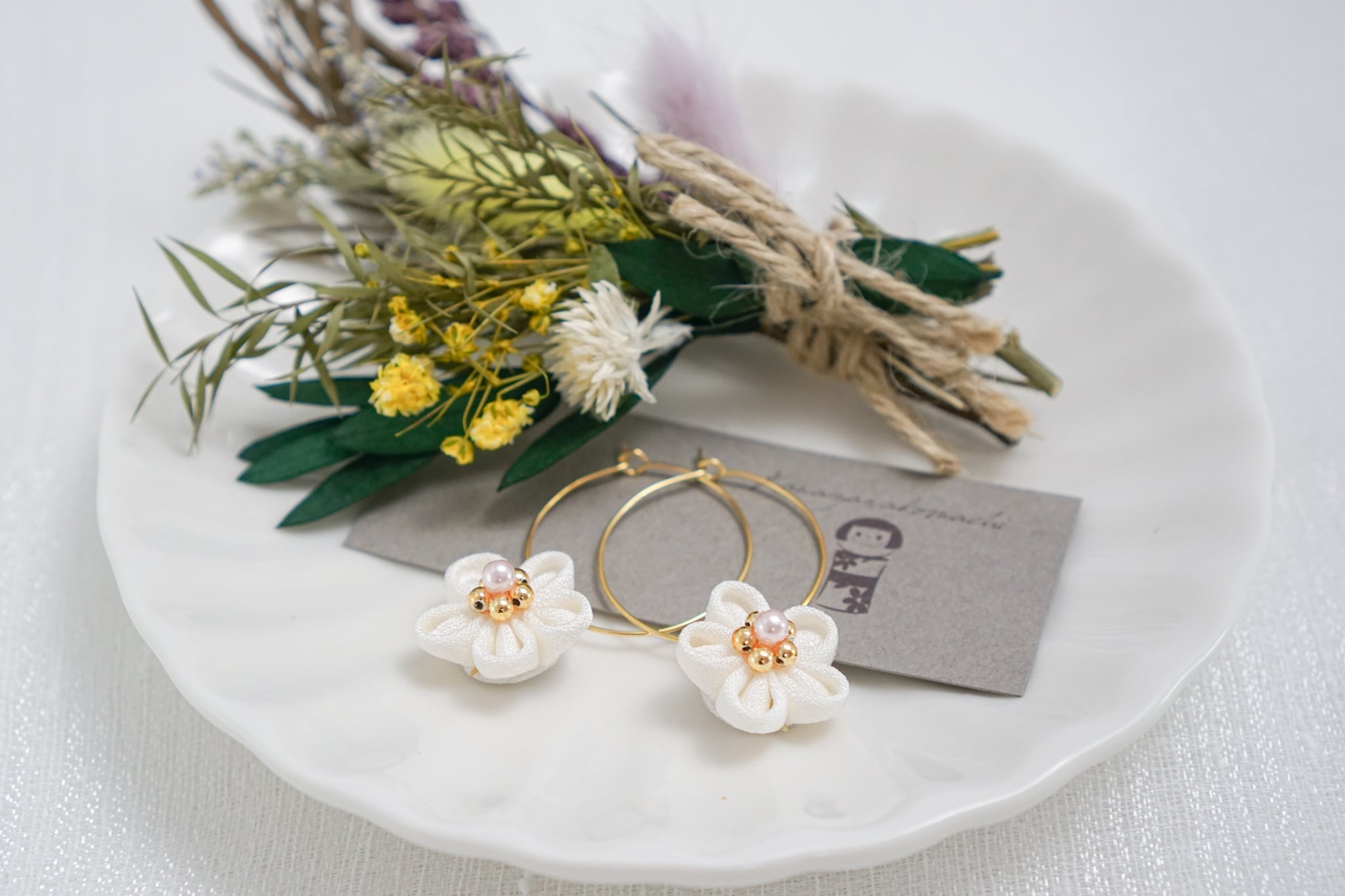 つまみ細工ピアスNO.10＊Deep color＊ | 金澤こまち -accessories-