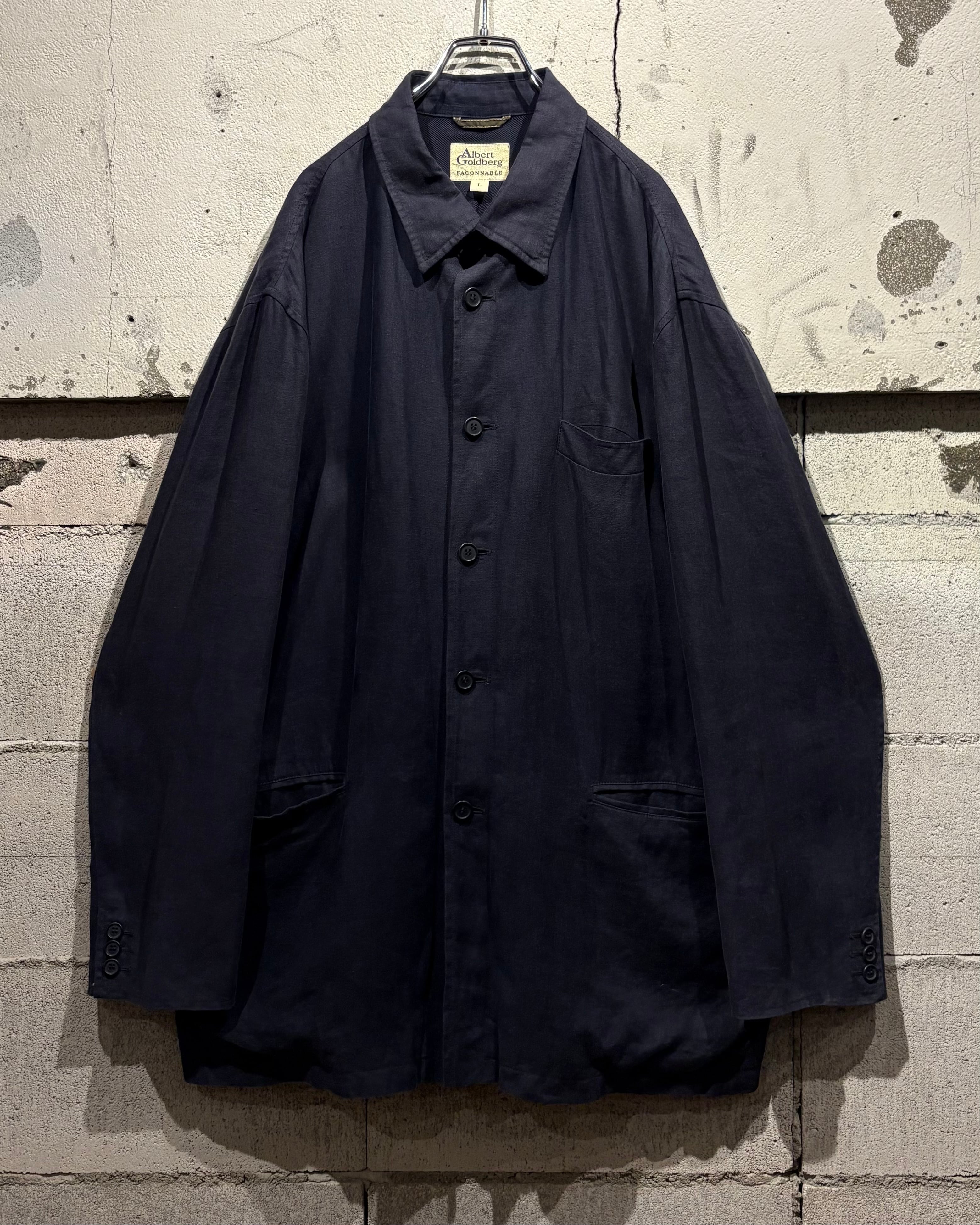 Caka otto】“Albert Goldberg FAÇONNABLE” Vintage Linen Coverall
