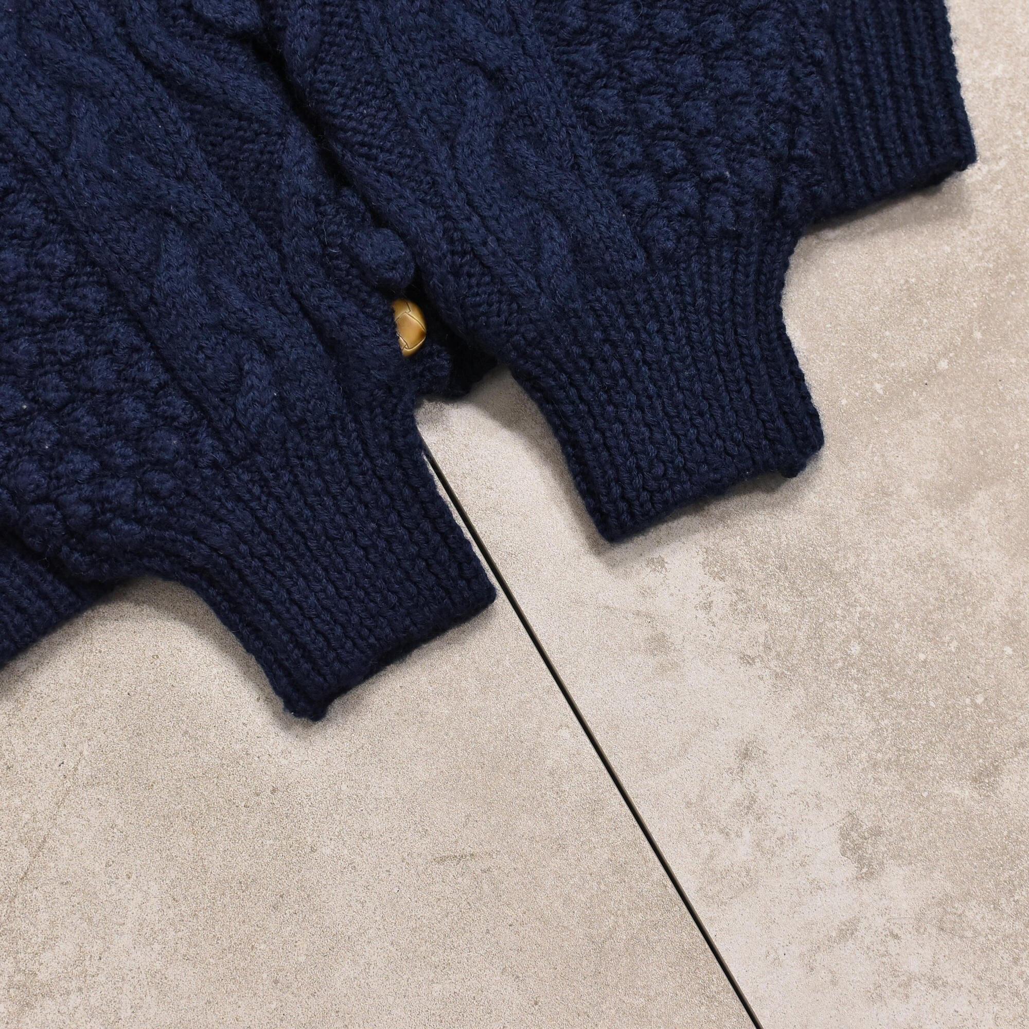90～00s Aran pattern knit cardigan | 古着屋 grin days memory