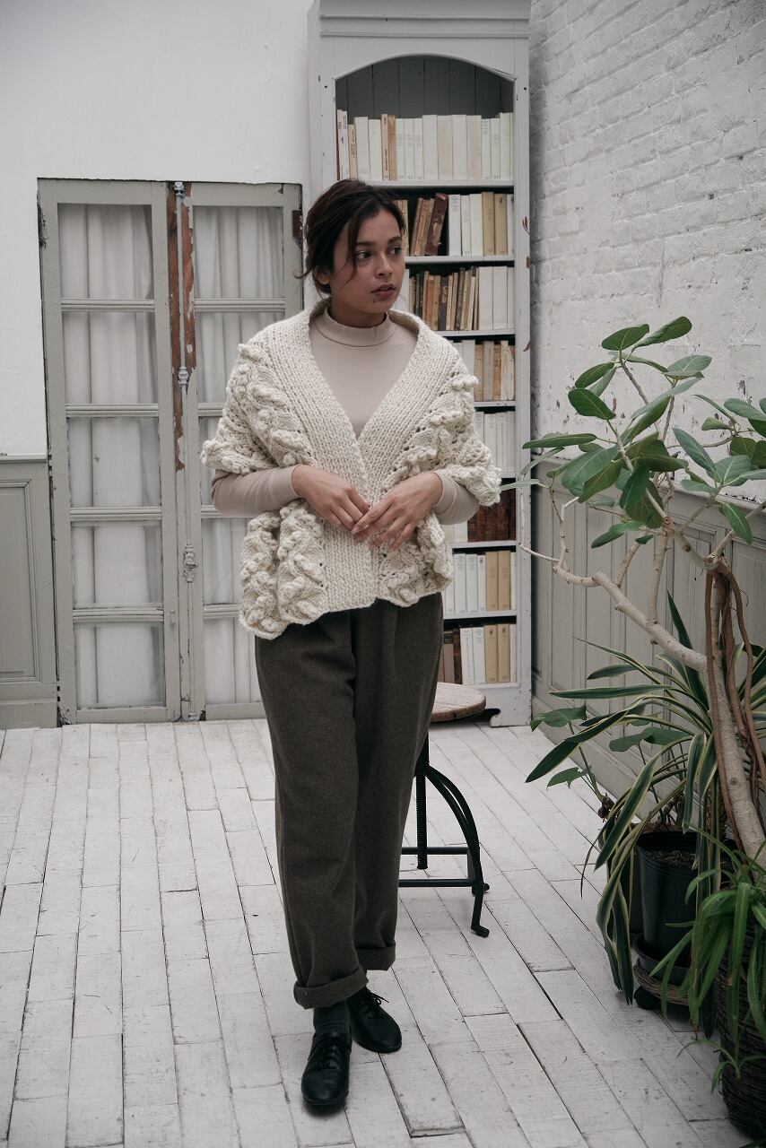 Hand Knitted Shawl (Leaf)