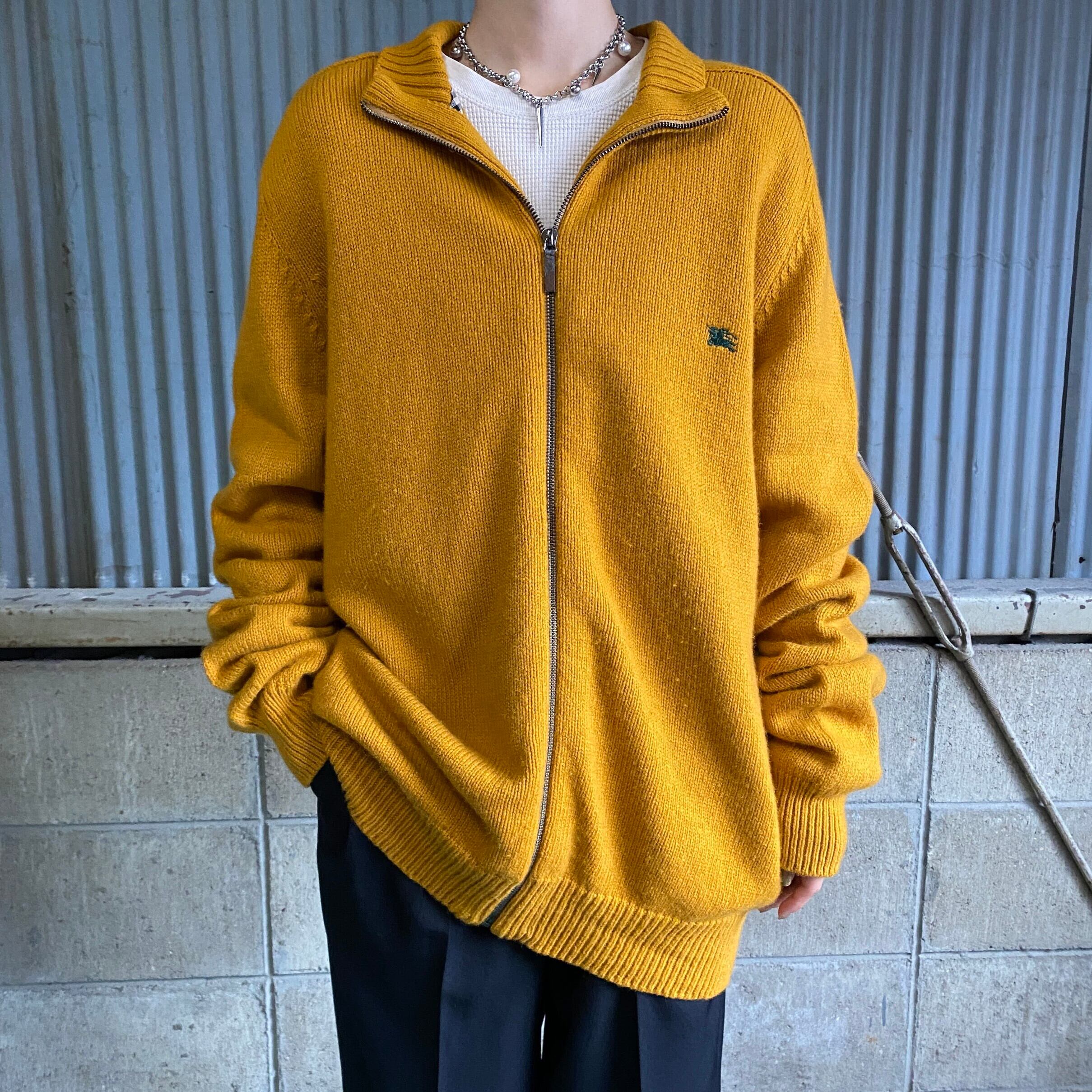 BURBERRY LONDON バーバリー ロンドン フルジップ ウールニット  