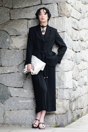 Pearl Pleated PantsⅥ BLACK 【予約販売開始11月下旬▶配送予定日2027年１月上旬】