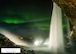 【送料無料】A4～A0版アート絶景写真「アイスランド - 裏見の滝とオーロラ」