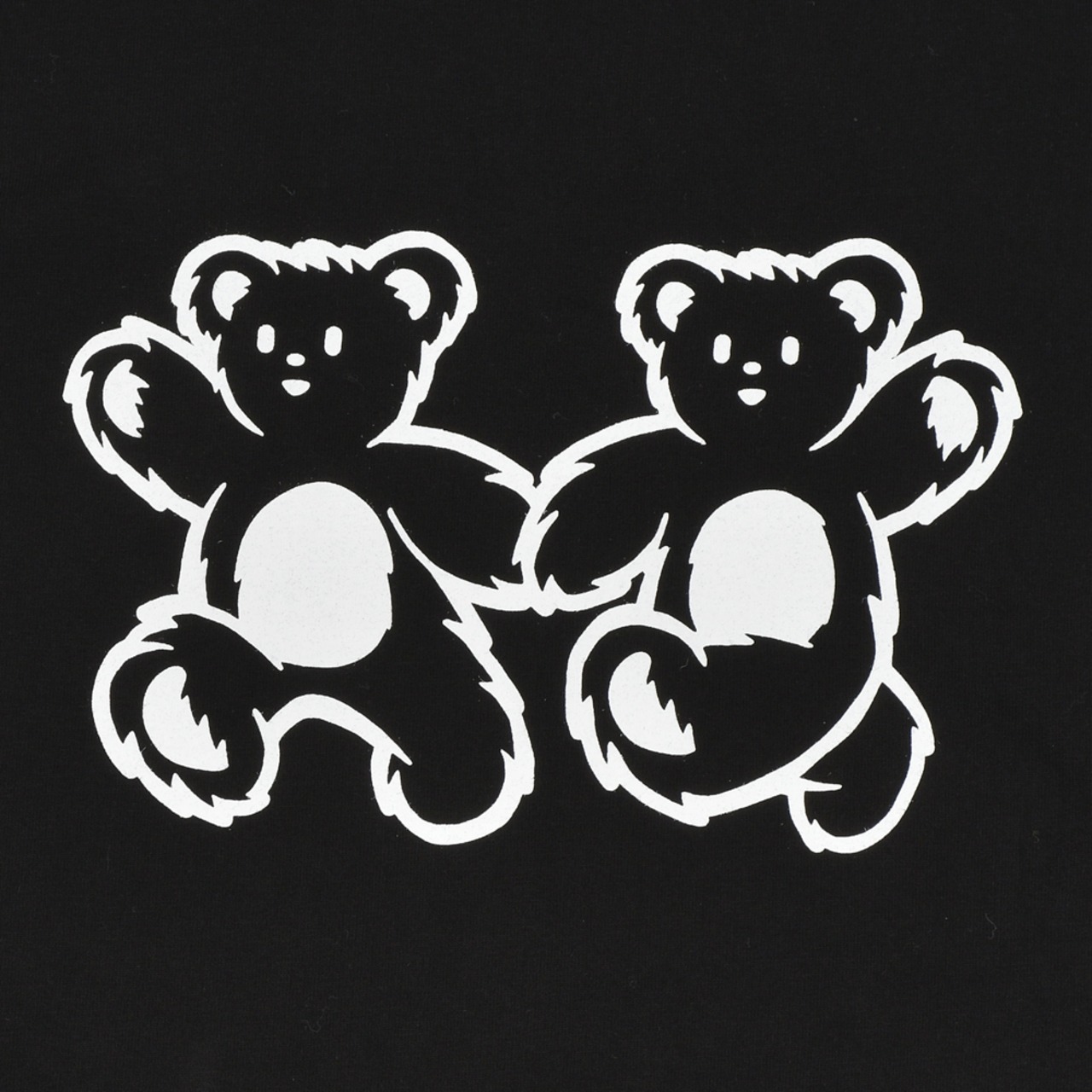 【WE11DAM】BLACK TEDDY BEAR TWINS T-SHIRT - 4