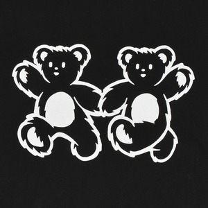 【WE11DAM】BLACK TEDDY BEAR TWINS T-SHIRT