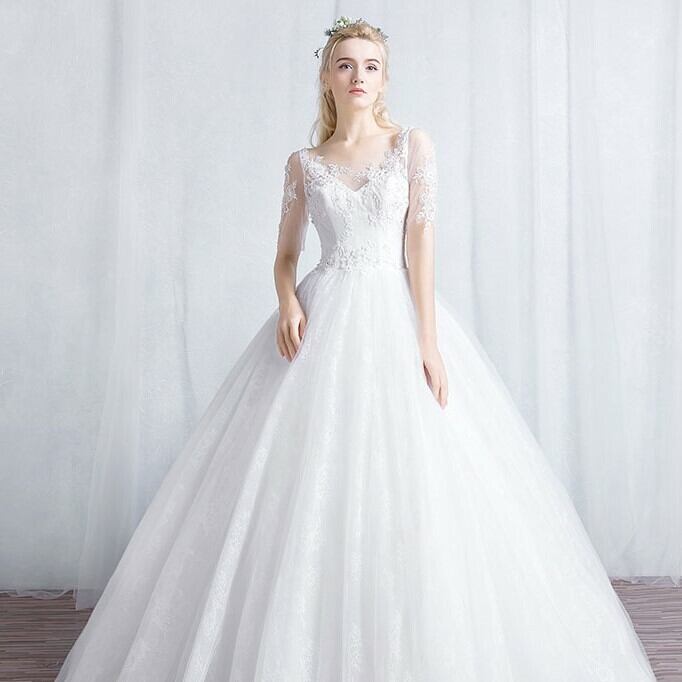 ドレス 白 半袖 ウエディング 結婚式 レース 刺繍 フェアリー エレガント 可愛い プリセスライン 華 Sea Sign Post ドレス 白 半袖 ウエディング 結婚式 レース 刺繍 フェアリー エレガント 可愛い プリセスライン 華 Sea Sign Post