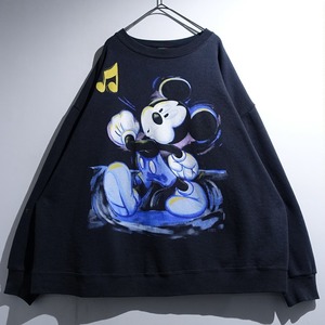 90s "Disney" Black Mickey Artistic Print Design Sweat